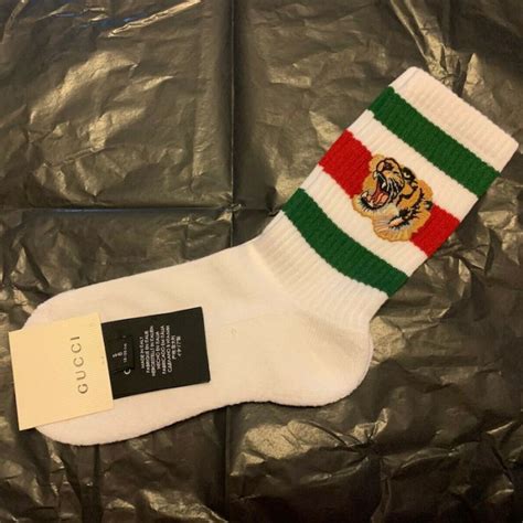 red and blue gucci socks|Gucci tiger socks.